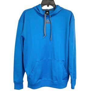 Adidas Pullover Hoodie In Blue Size Medium Sporty Streetwear Long Sleeve Pocket